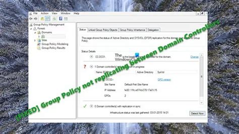 fix replication between domain controllers